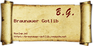 Braunauer Gotlib névjegykártya